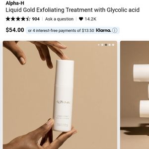 NEW IN BOX! Alpha H liquid gold 3.38 oz / 100 mL ❤️ Full Size!